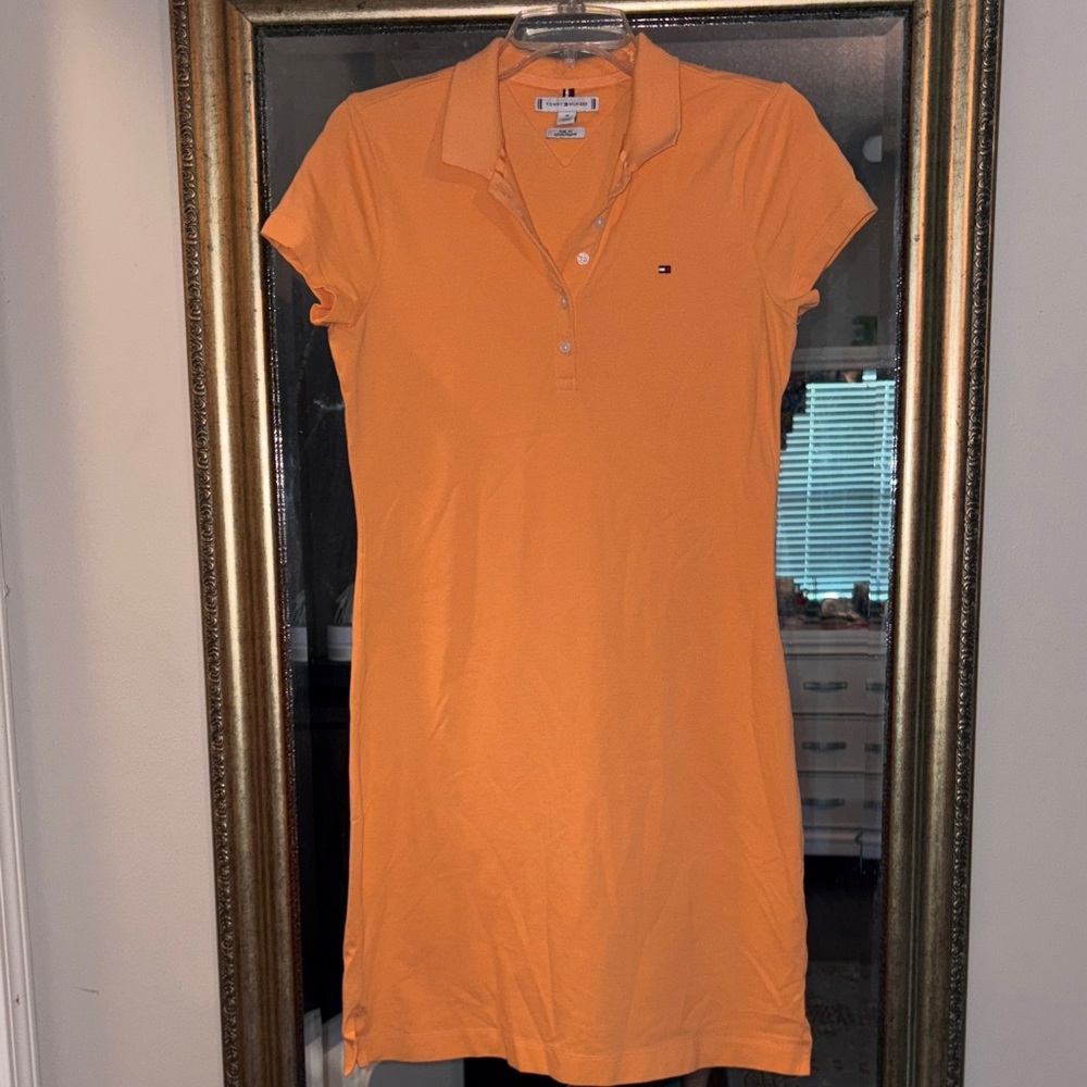 Tommy Hilfiger Vibrant Orange Polo Dress